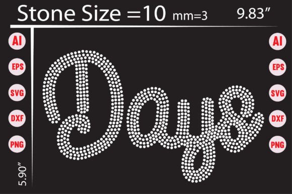 Days Rhinestone Templates Design: Crafting Bold, Sparkling Projects