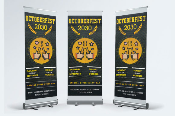 Effective Festival Roll Up Banner Templates Design