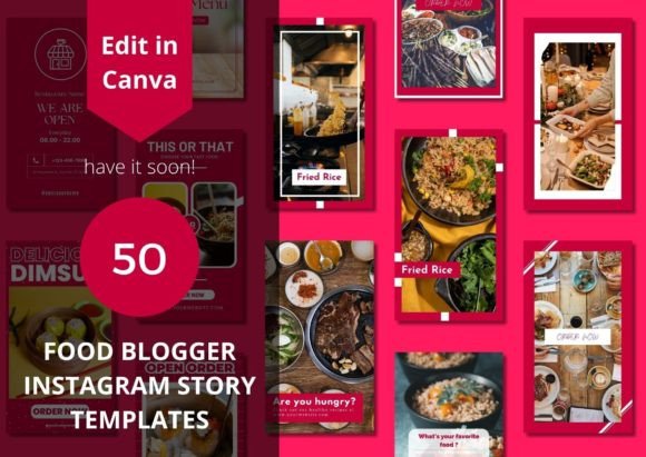 Elevate Your Brand with Food Blogger Story Canva Templates