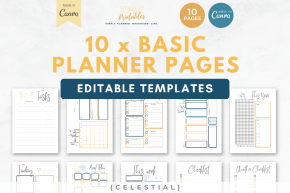 Organize with Style: Canva Planner Templates | 10 Pages/CELES