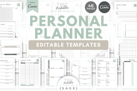 Organize Your Life with Personal Planner Canva Templates | SAGE