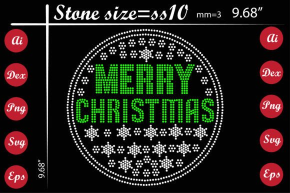 Sparkle Your Season: Using Merry Christmas Rhinestone Templates