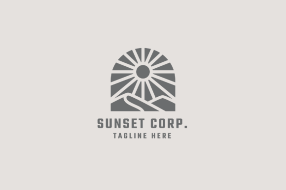 Sunset Corp. Pro Logo Templates: Your Brand's Golden Hour