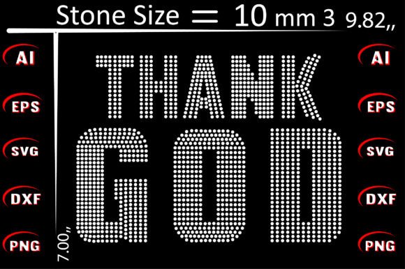 Thanks God Rhinestone Templates: A Sparkling Design Asset